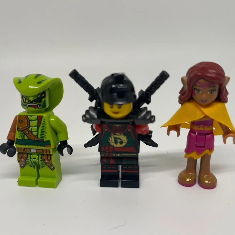 LEGO Ninjago & Elves Minifigures Lot‎ of 3 Snake Warrior Samurai Elf Girl